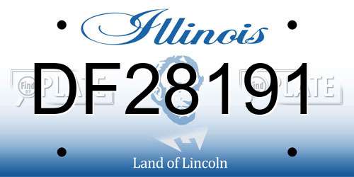 DF28191 Illinois License Plate