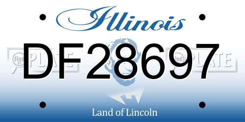 DF28697 Illinois License Plate
