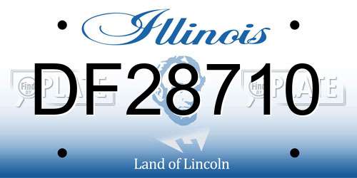 DF28710 Illinois License Plate