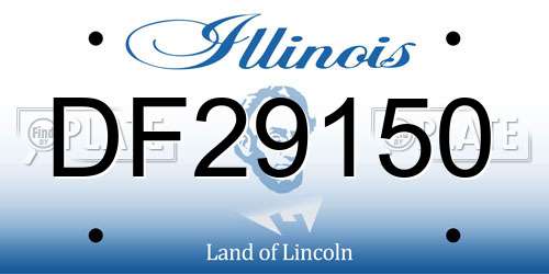 DF29150 Illinois License Plate