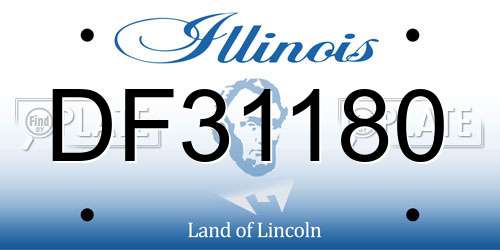 DF31180 Illinois License Plate
