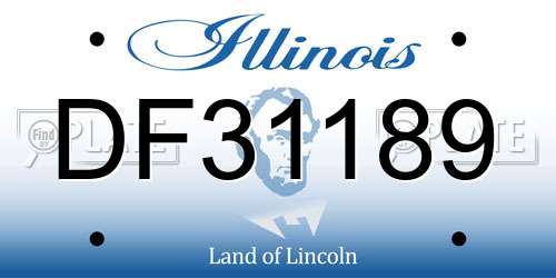 DF31189 Illinois License Plate