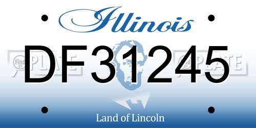DF31245 Illinois License Plate