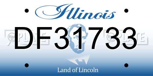 DF31733 Illinois License Plate