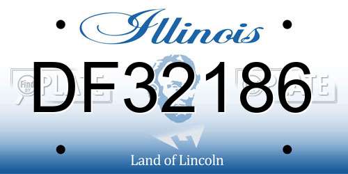 DF32186 Illinois License Plate