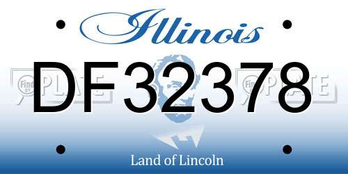 DF32378 Illinois License Plate