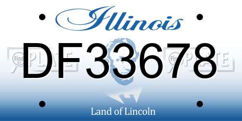 DF33678 Illinois License Plate