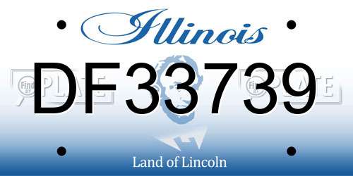 DF33739 Illinois License Plate