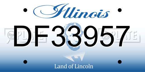 DF33957 Illinois License Plate