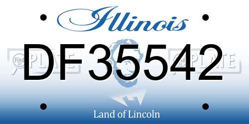 DF35542 Illinois License Plate