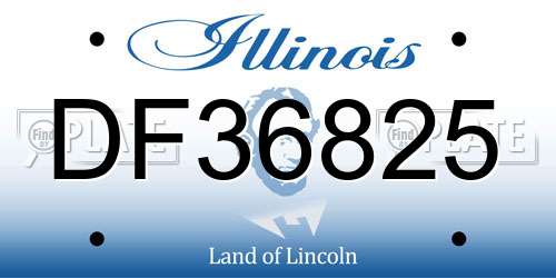 DF36825 Illinois License Plate