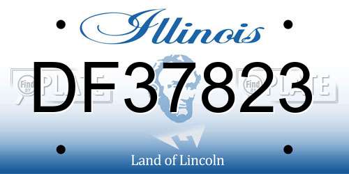 DF37823 Illinois License Plate
