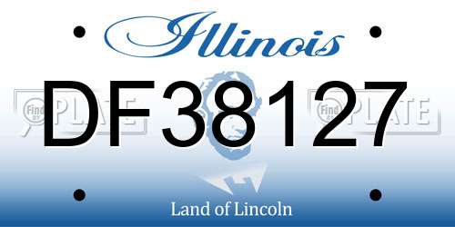 DF38127 Illinois License Plate