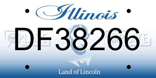 DF38266 Illinois License Plate