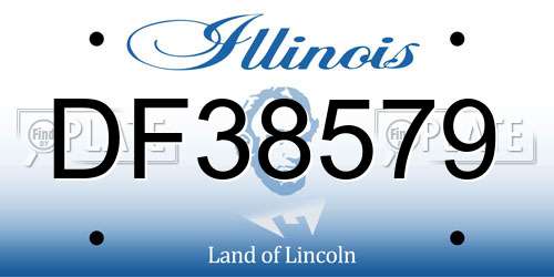 DF38579 Illinois License Plate