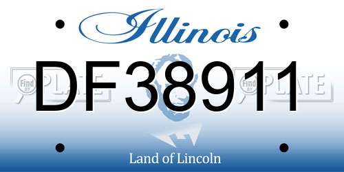 DF38911 Illinois License Plate