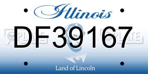 DF39167 Illinois License Plate