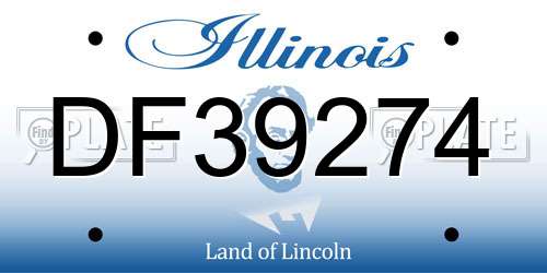 DF39274 Illinois License Plate