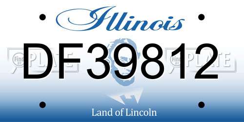 DF39812 Illinois License Plate