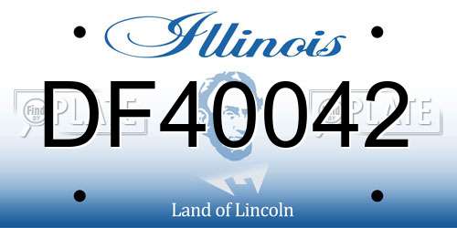 DF40042 Illinois License Plate