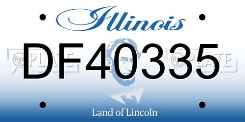 DF40335 Illinois License Plate