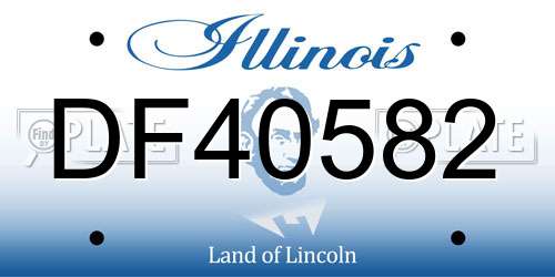 DF40582 Illinois License Plate