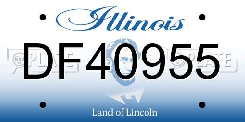 DF40955 Illinois License Plate