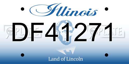 DF41271 Illinois License Plate