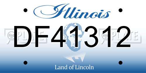 DF41312 Illinois License Plate