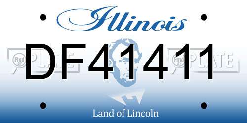 DF41411 Illinois License Plate