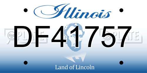 DF41757 Illinois License Plate