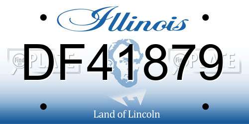 DF41879 Illinois License Plate