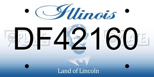 DF42160 Illinois License Plate