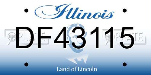 DF43115 Illinois License Plate
