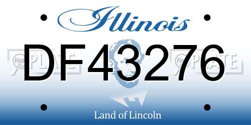 DF43276 Illinois License Plate