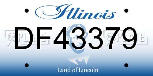 DF43379 Illinois License Plate