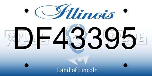 DF43395 Illinois License Plate
