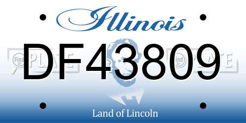 DF43809 Illinois License Plate