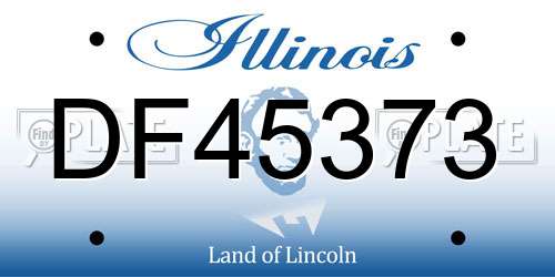 DF45373 Illinois License Plate