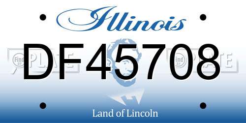 DF45708 Illinois License Plate