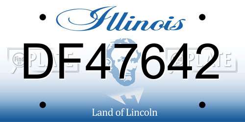 DF47642 Illinois License Plate