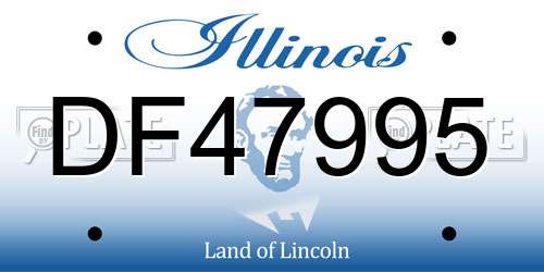 DF47995 Illinois License Plate