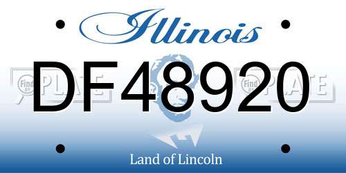 DF48920 Illinois License Plate