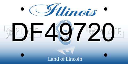 DF49720 Illinois License Plate