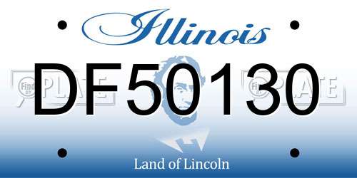DF50130 Illinois License Plate