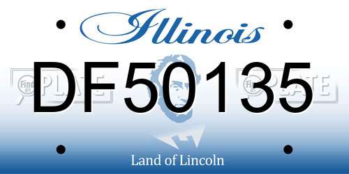DF50135 Illinois License Plate