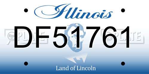 DF51761 Illinois License Plate