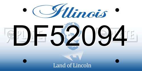 DF52094 Illinois License Plate