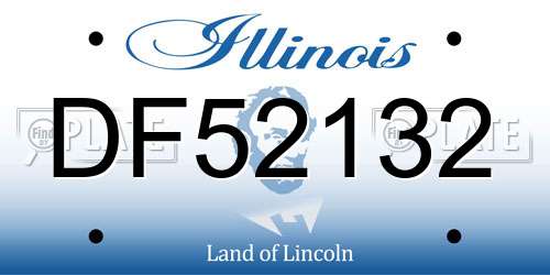 DF52132 Illinois License Plate