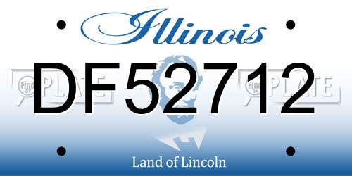 DF52712 Illinois License Plate